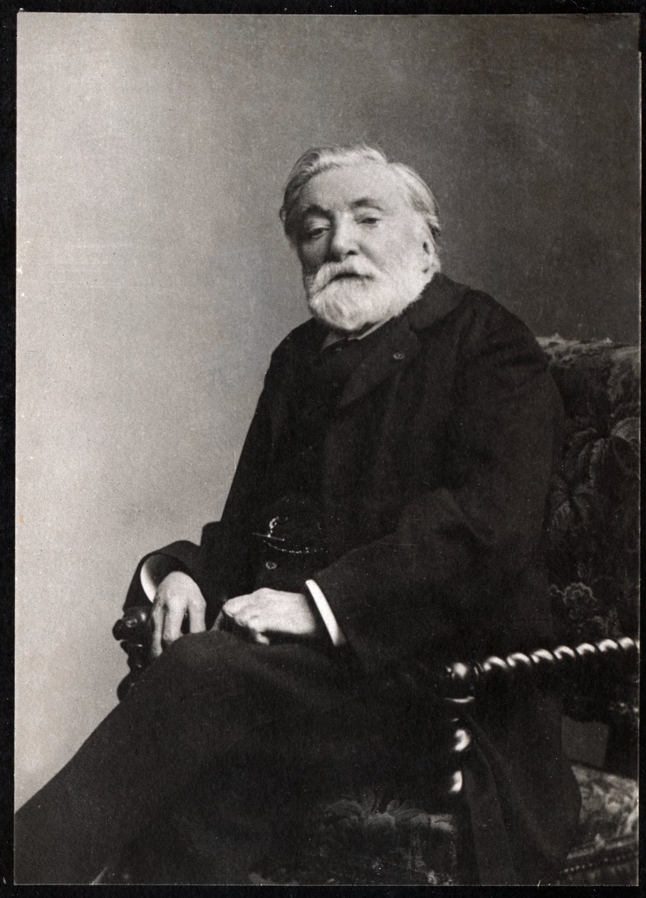 Portrét Etienna Charlese Henriho, vikomta de Bornier (1825-1901), francouzského básníka a dramatika. od French Photographer