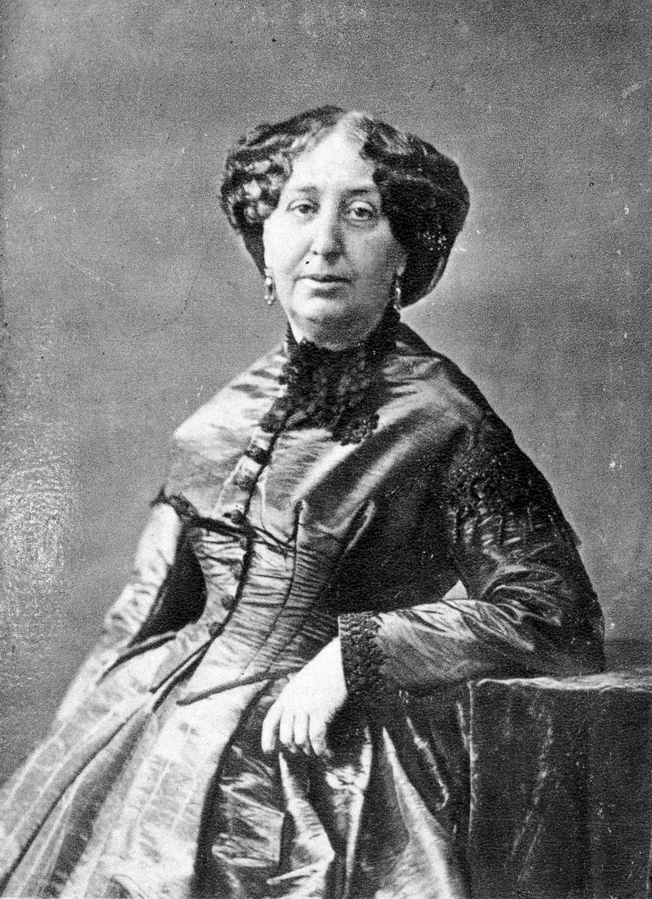 Portrét George Sand (Aurore Dupin, Baronne Dudevant) (1804-1876), francouzský spisovatel. od French Photographer