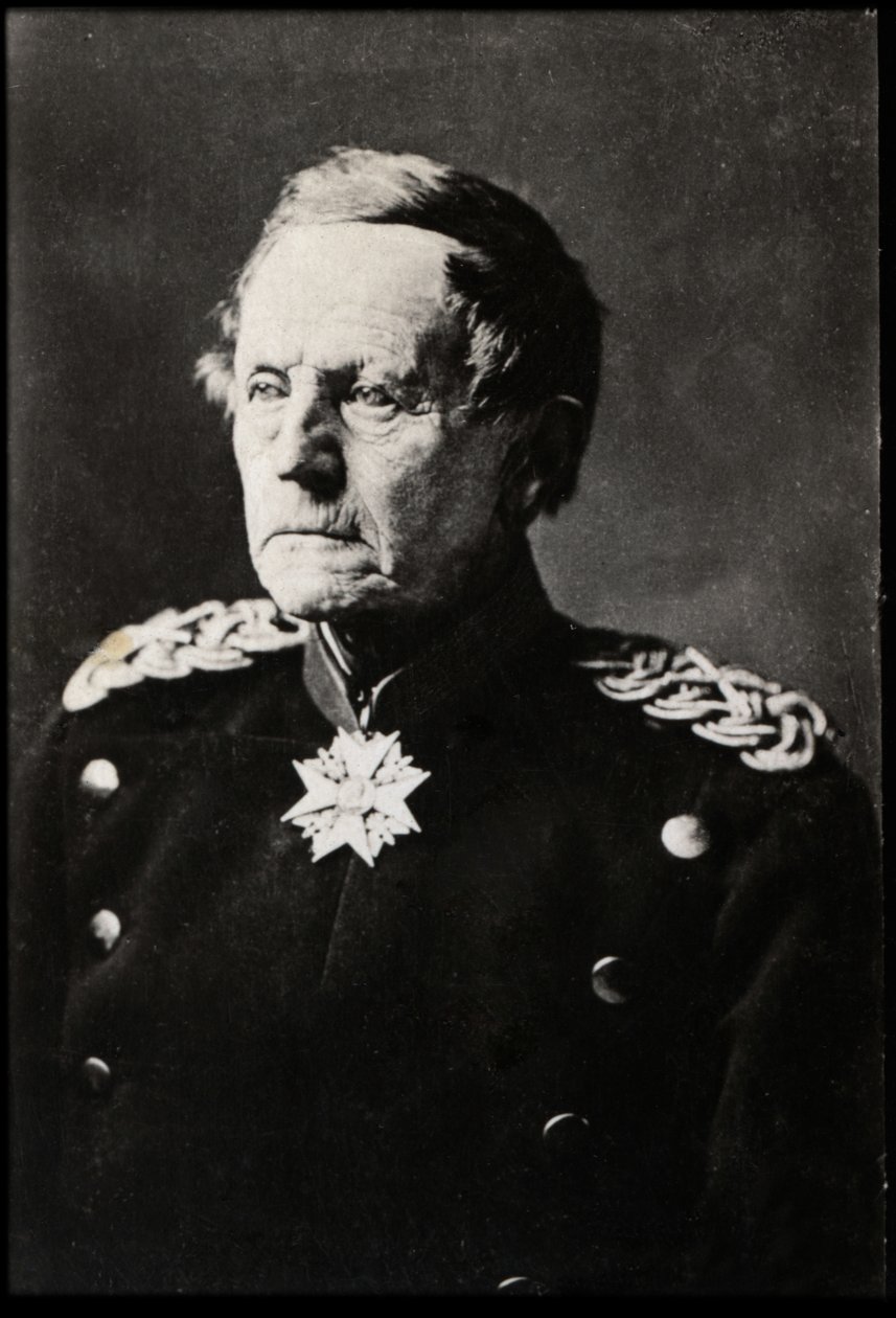Portrét Helmutha Karla Bernharda von Moltke staršího (1800-1891), německého polního maršála. od French Photographer