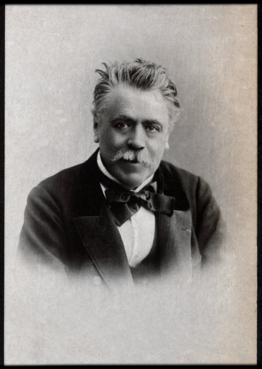 Portrét Henriho Francoise Becqueho (1837-1899), francouzského dramatika. od French Photographer