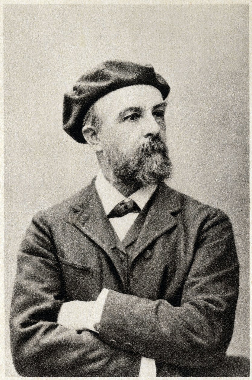 Portrét Odilona Redona (1840-1916), francouzského malíře. Fotografování od French Photographer