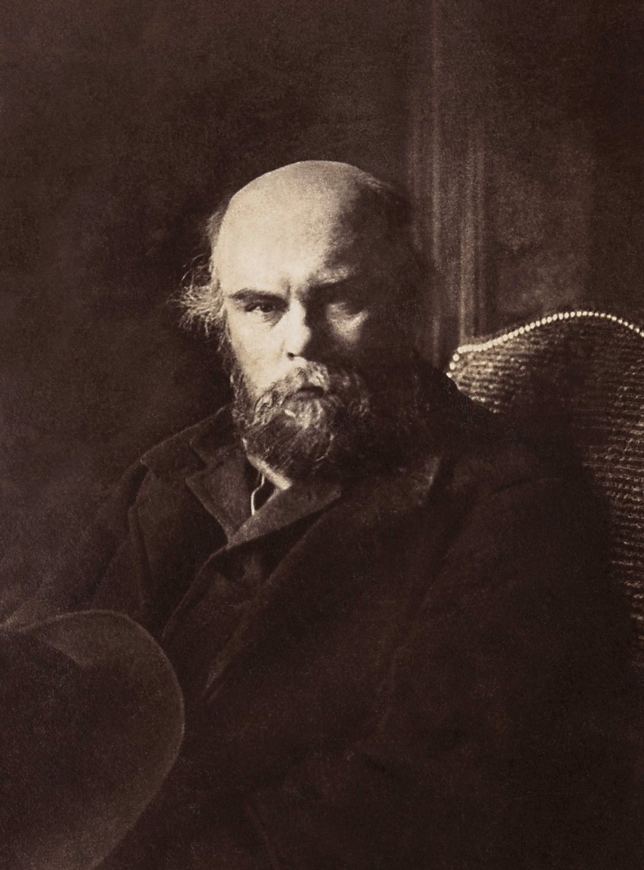 Portrét Paula Verlaina (1844-1896), francouzského básníka. od French Photographer