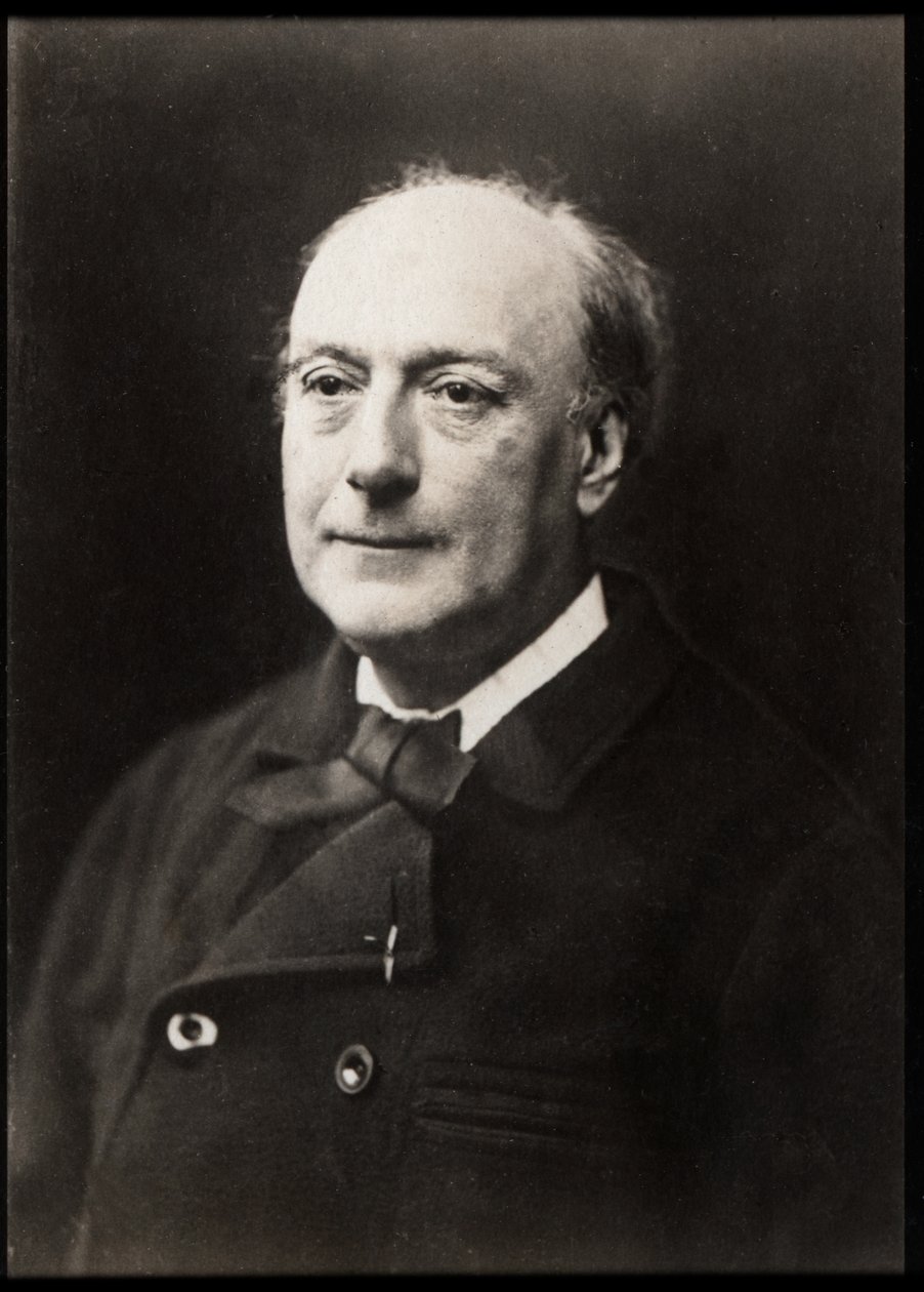 Portrét Theodora de Banville (1823-1891), francouzského básníka. od French Photographer