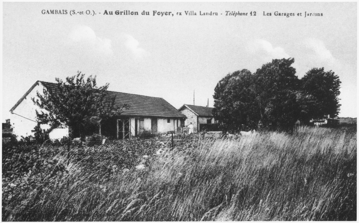 Pohlednice zobrazující dům Henri Desire Landru (1869-1922) v Gambais od French Photographer