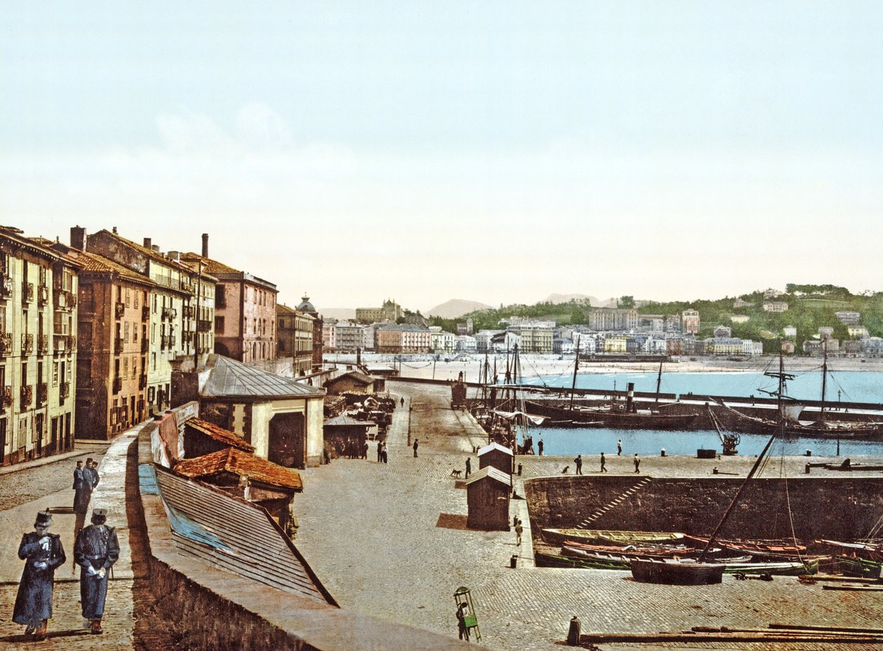 Přístav San Sebastián, Španělsko, 1890-1900 od French Photographer
