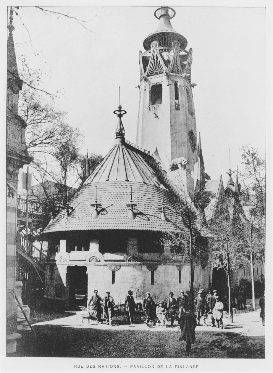 Finský pavilon na Rue des Nations na výstavě Universelle z roku 1900 v Paříži od French Photographer