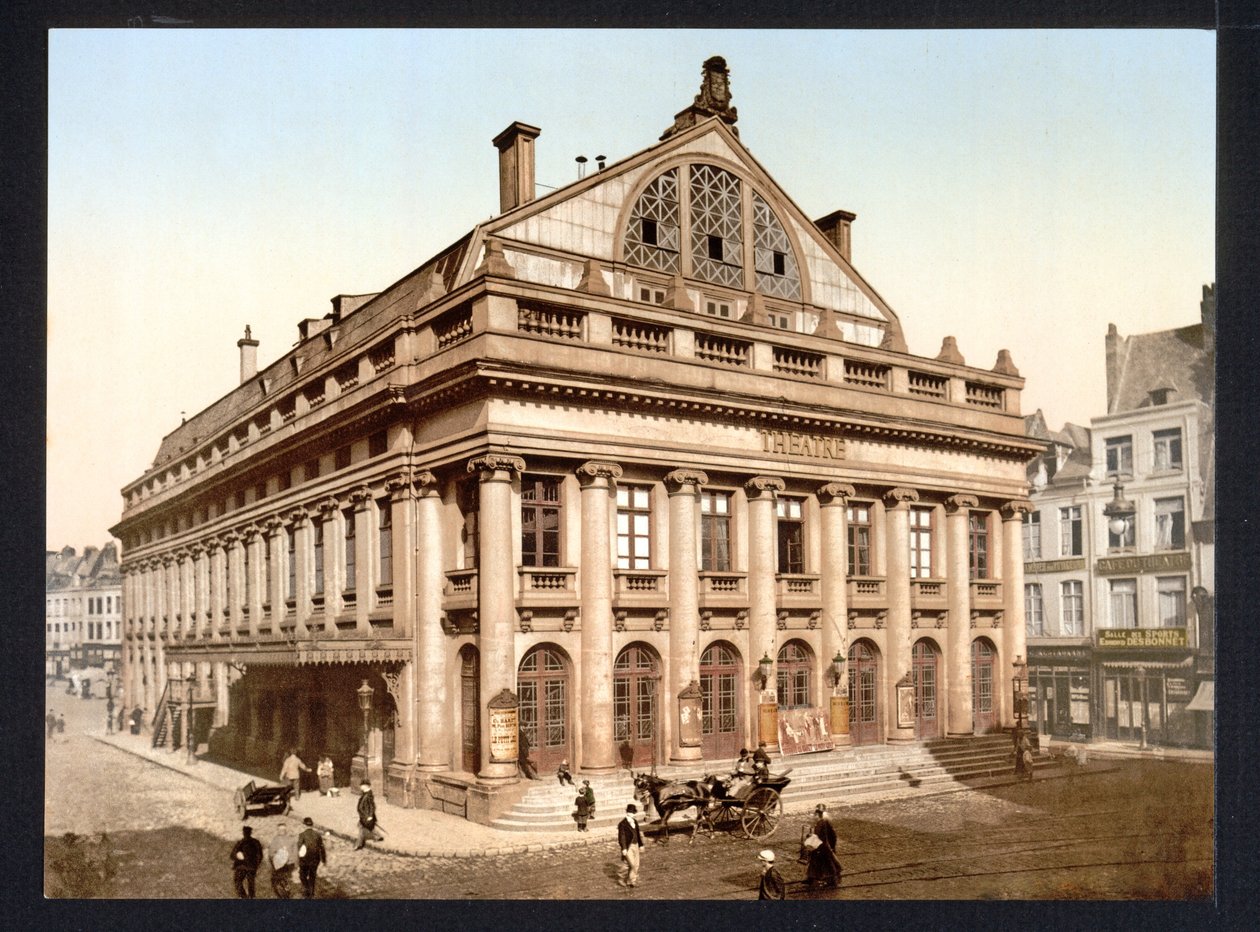 Divadlo, Lille, Francie, vydáno kolem roku 1895 od French Photographer