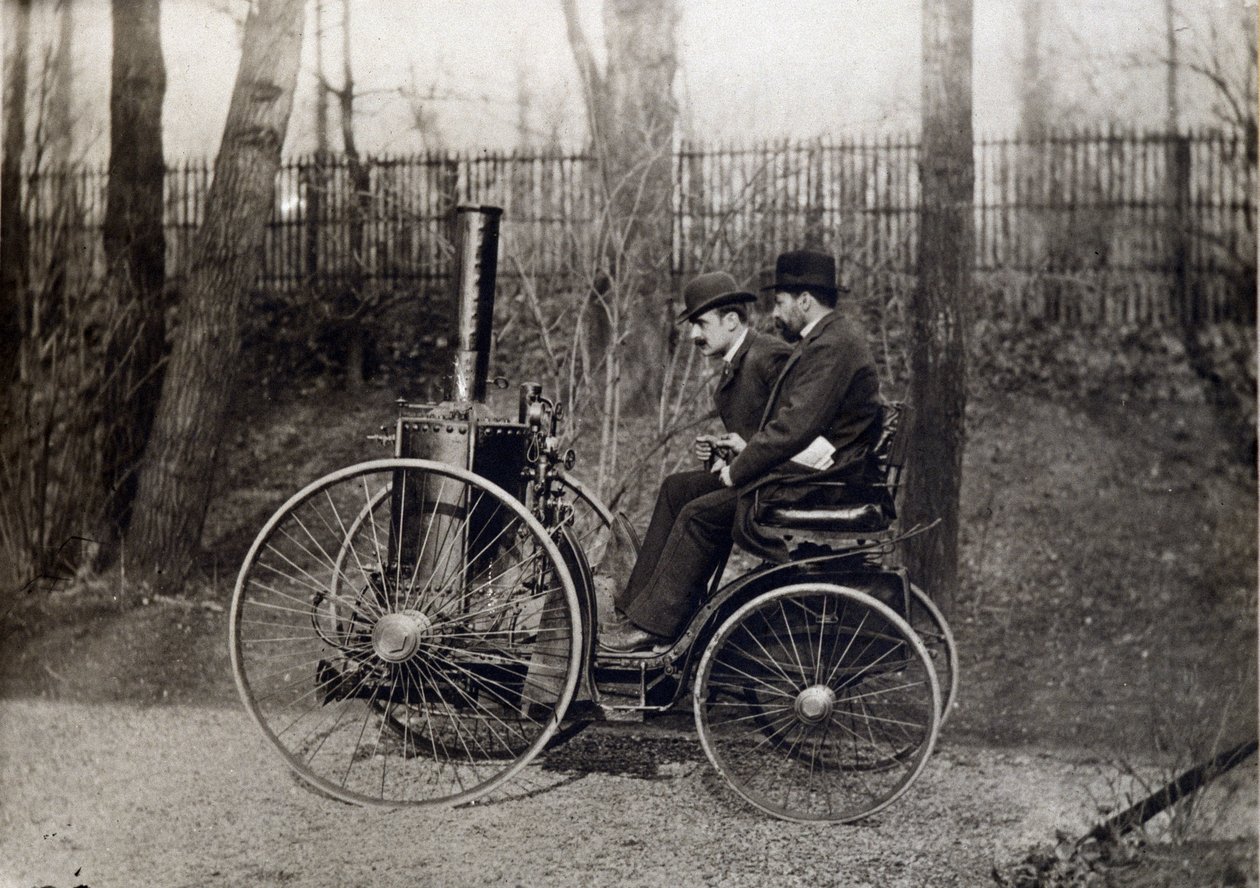 První parní vozidlo řízené hrabětem Dionem od French Photographer
