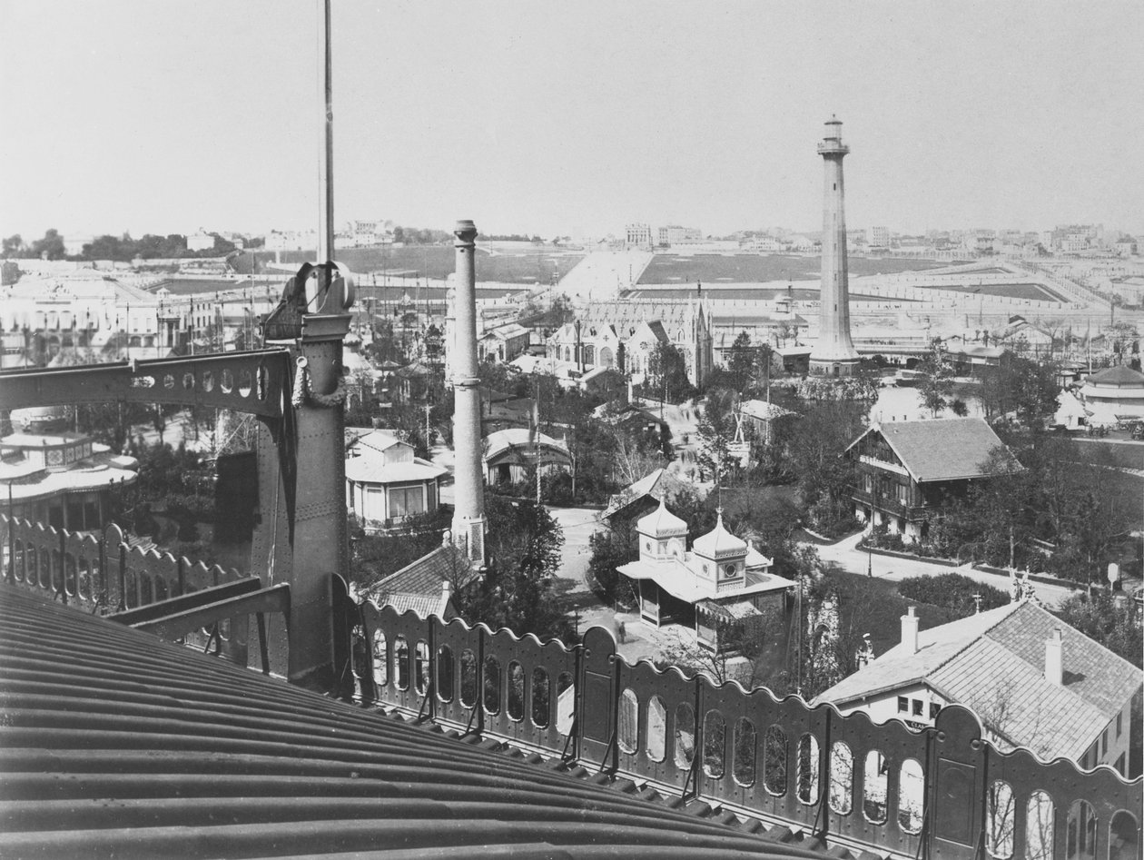 Kopec Chaillot, pohled ze střechy Galerie Circulaire na Exposition Universelle z roku 1867 od French Photographer
