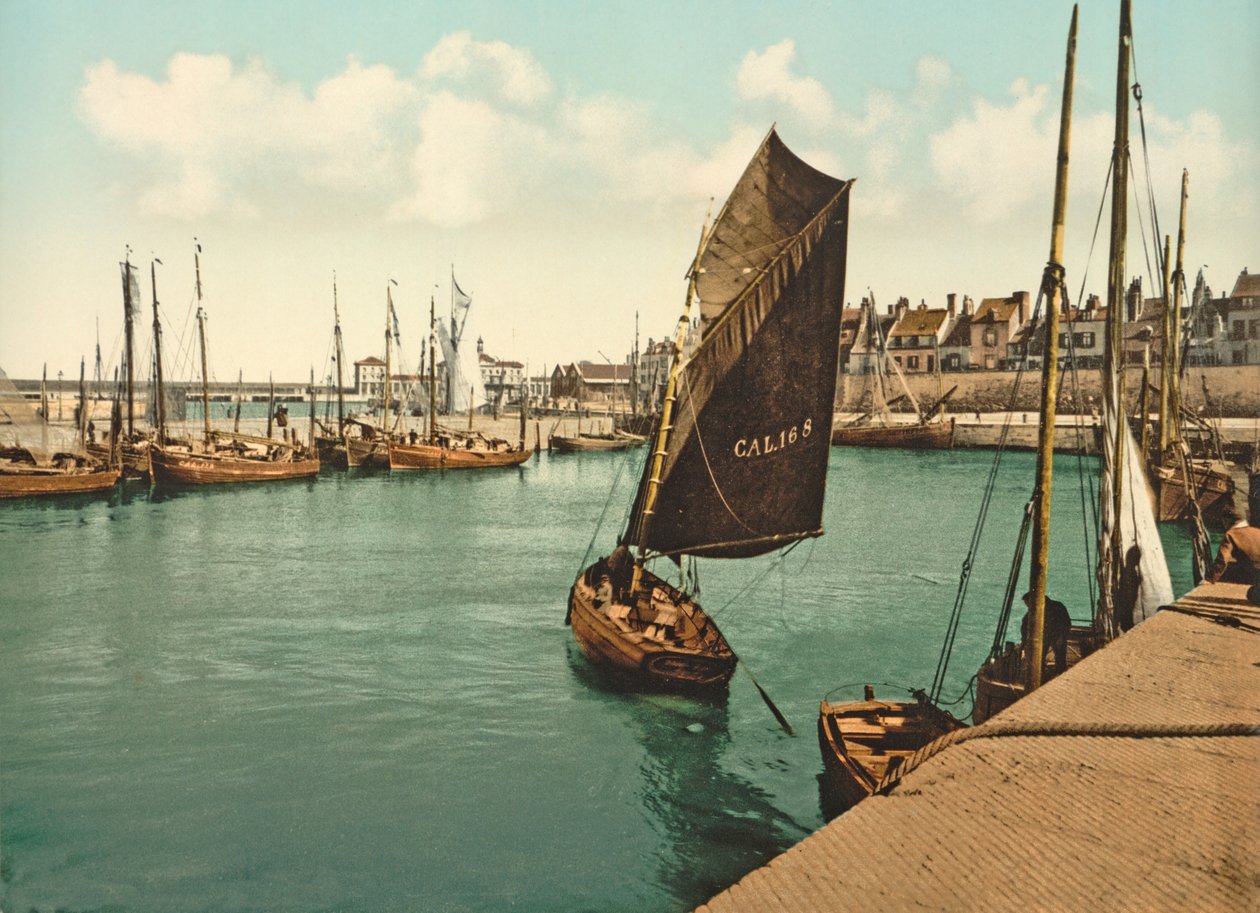 Pohled na přístav Calais, 1890-1900 od French Photographer