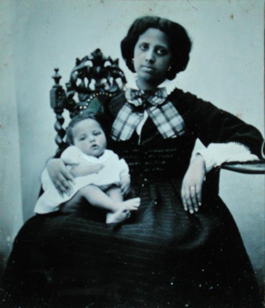 Manželka Elysee Reclus (1830-1905), kolem 1860 (černobílá fotografie) od French Photographer