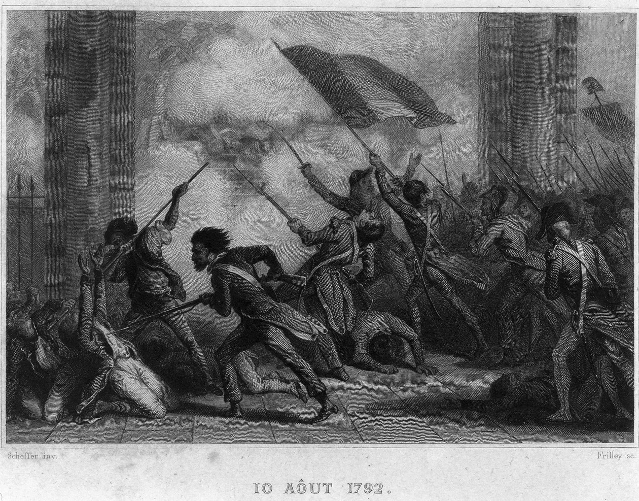 10. srpna 1792 (Pád královské hodnosti) – ve „“francouzské revoluci““ od Thierse. 19. století od French School