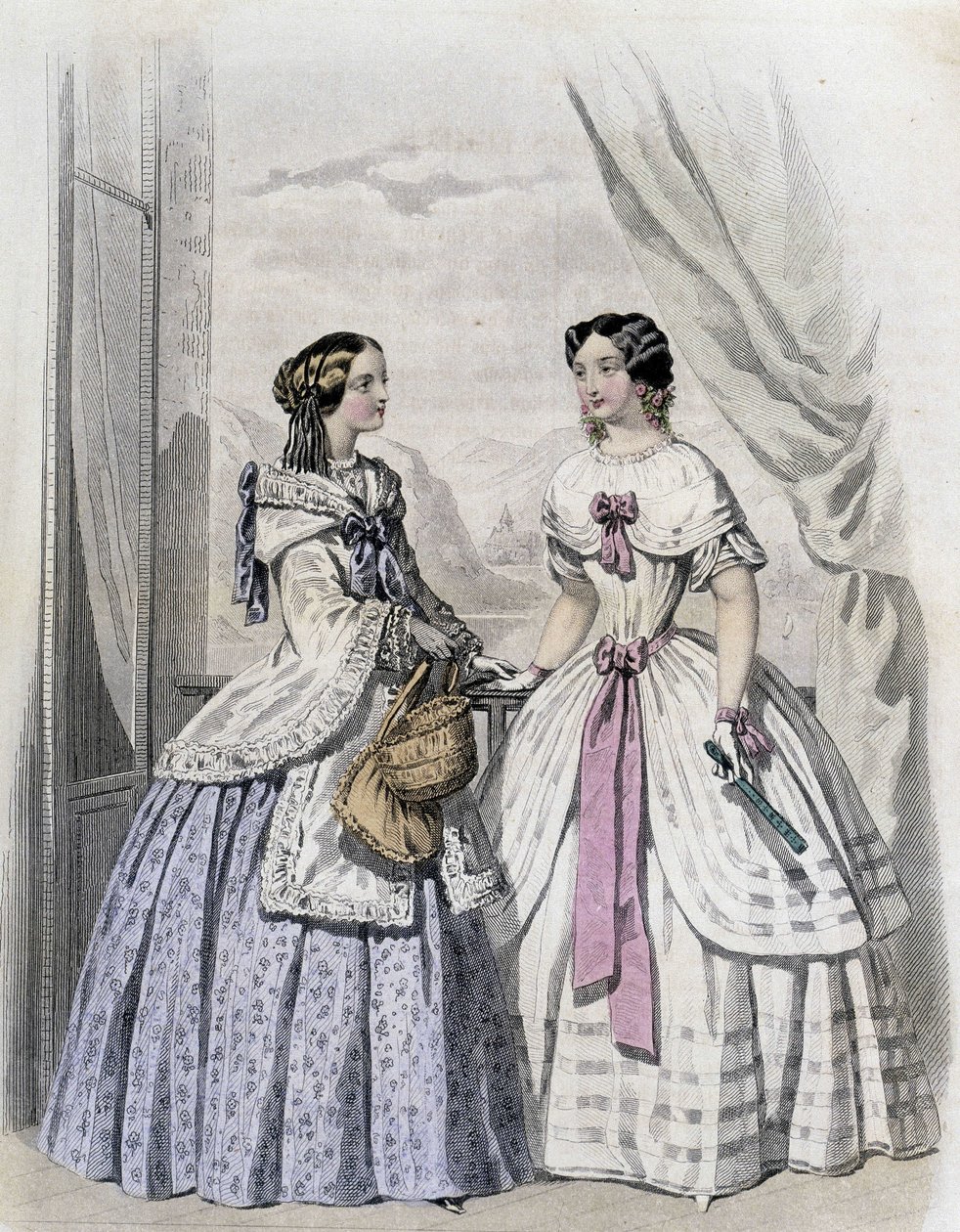 2 módní ženy - v "" Journal des Demoiselles "" 1852. od French School