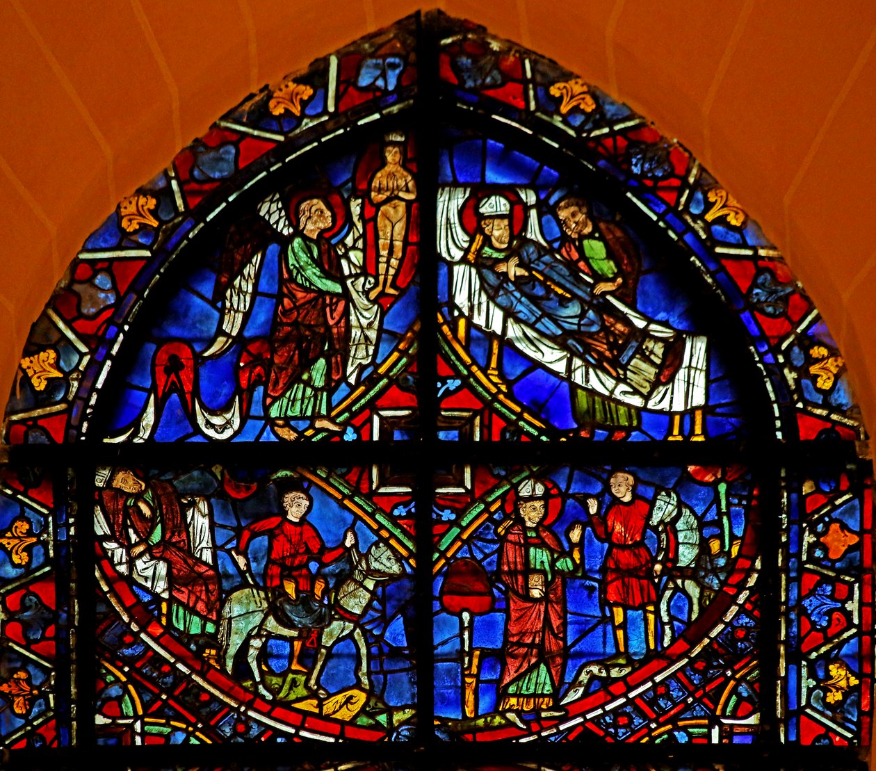 4 panely z okna St Germain (w29b) od French School