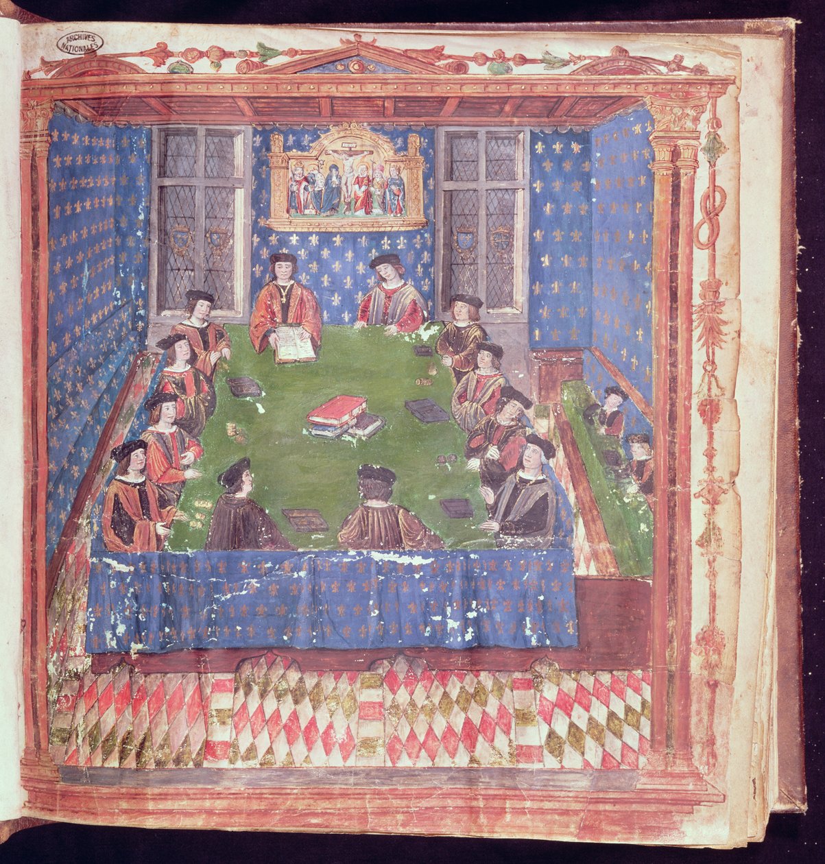 Setkání v Chambre des Comptes, z Livre Ferre od French School