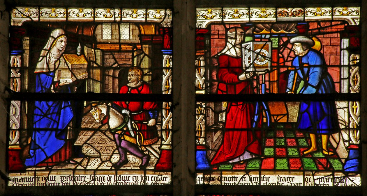 Zázrak Panny Marie (l); The Annunciation(r) od French School