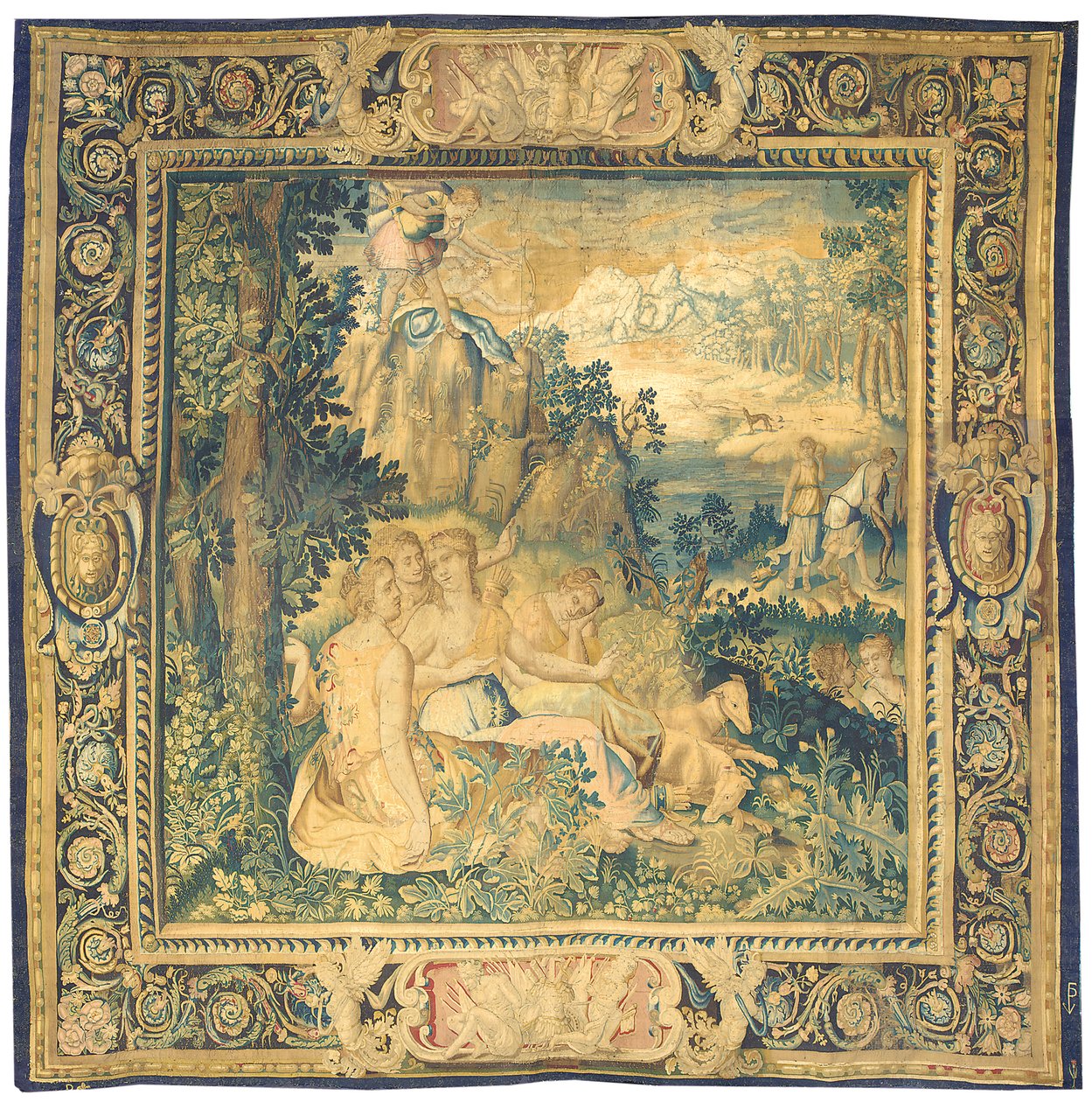 A Paris Mythologicala tapiserie, c. 1620 (tapisérie) od French School