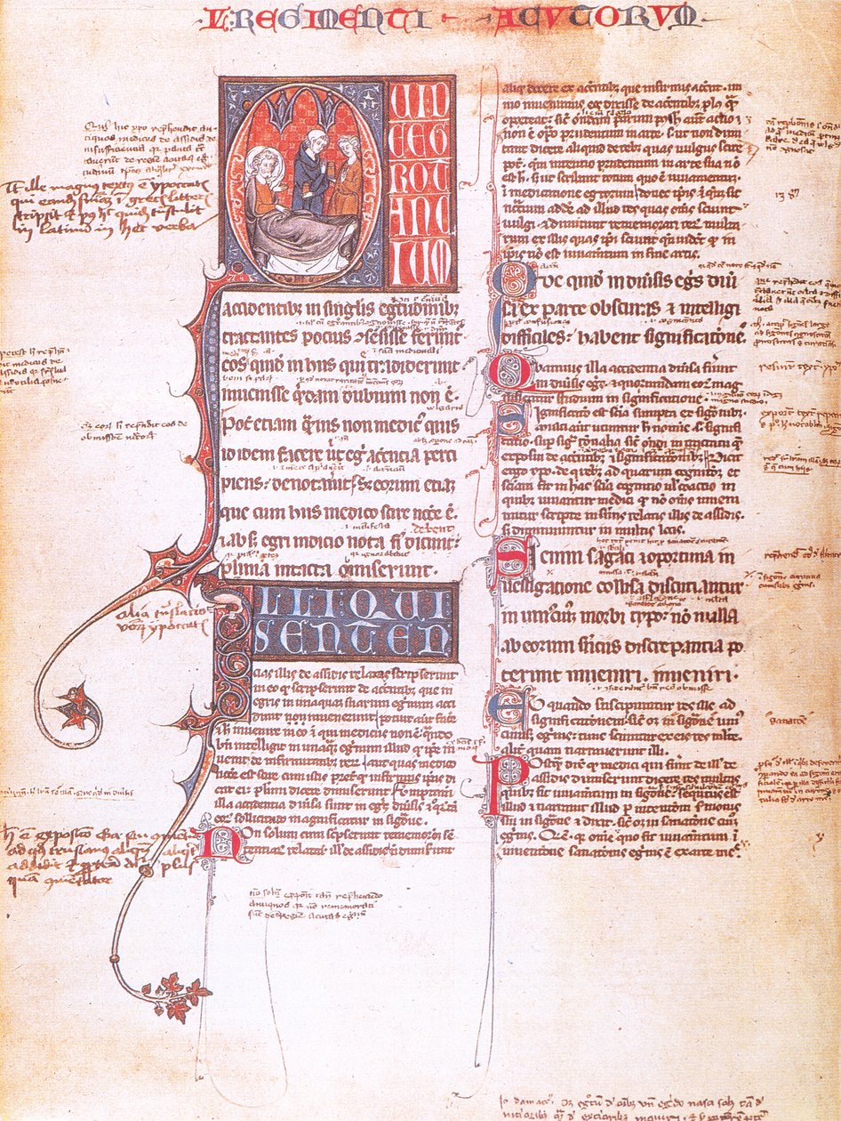 Pacient v posteli, z „Aforismů“ od Hippokrata přeložil Constantin l