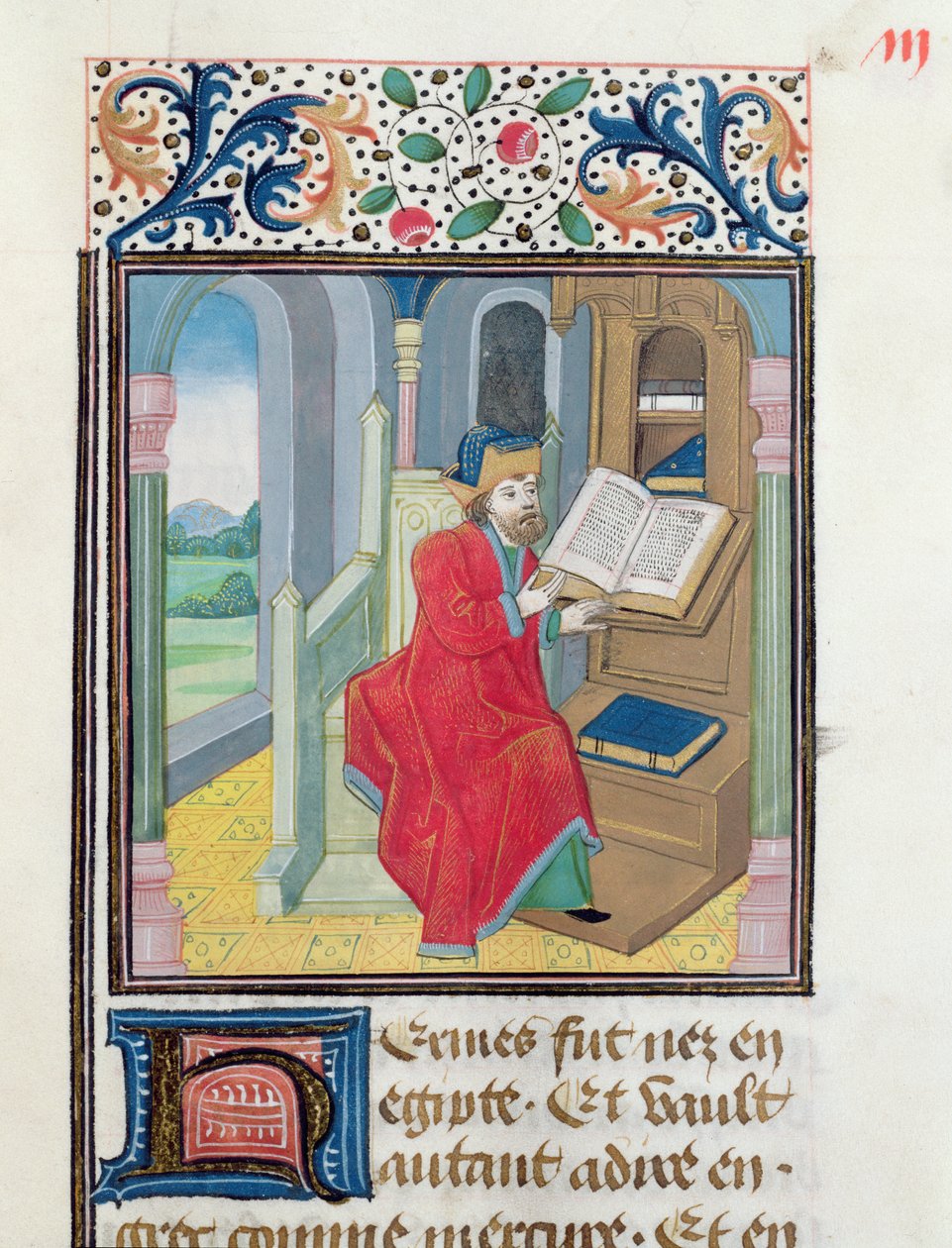 Filozof, možná Hermes Trismegistus, z Histoire des Philosophes, konec 15. od French School