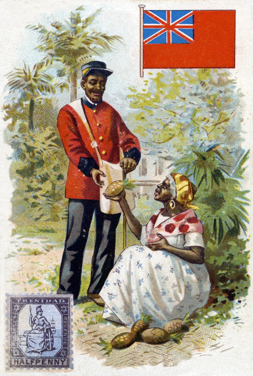 Pošťák v Trinidadu, konec 19. století od French School