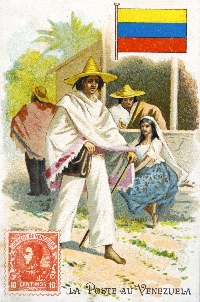 Pošťák ve Venezuele, konec 19. století od French School