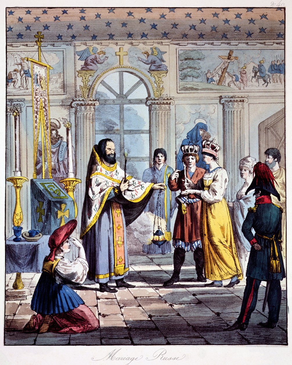 Ruské ortodoxní manželství, počátek 19. století od French School