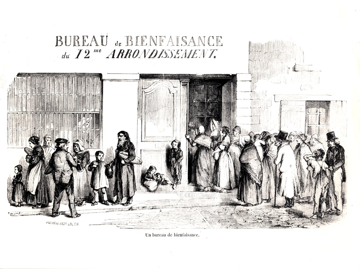 Sociální úřad v Paříži 12. obvod, c. 1870 od French School