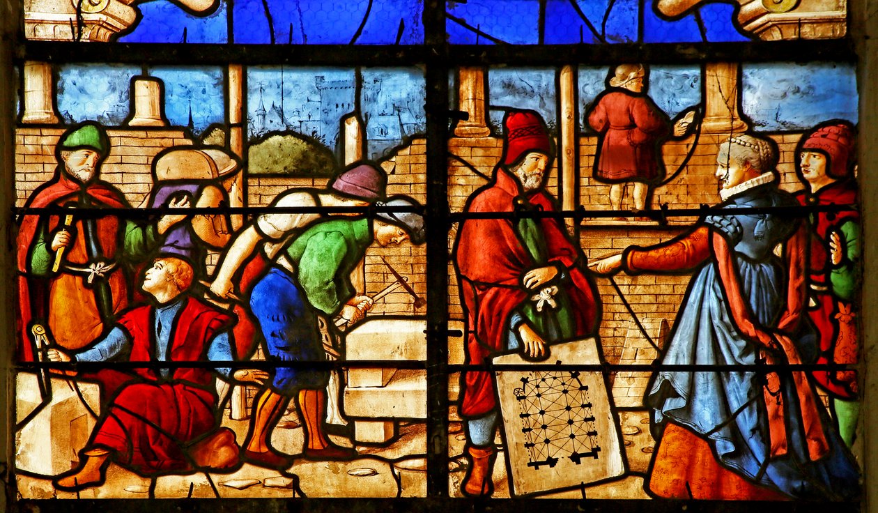 Je postaven kostel zasvěcený St Julien du Sault (aka de Brioude). od French School