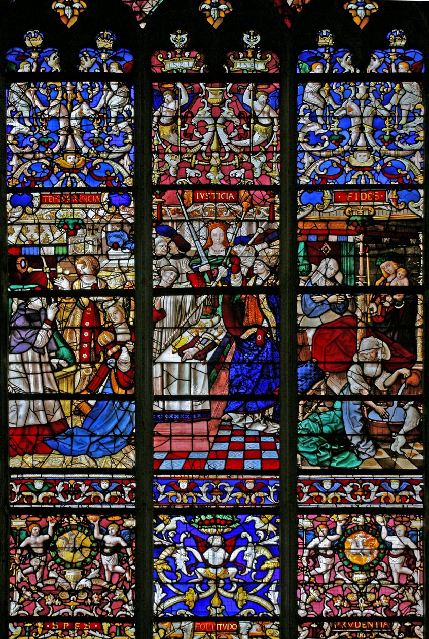Detail z okna w30, z oslavného okna do St Romain od French School