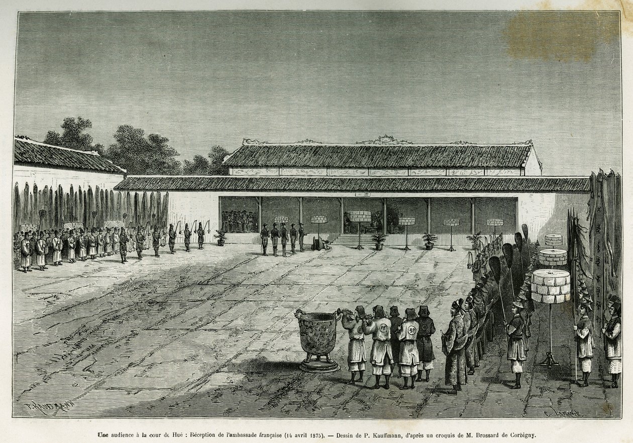 Slyšení u soudu v Hue (Vietnam), recepce francouzského velvyslanectví, 14. od French School