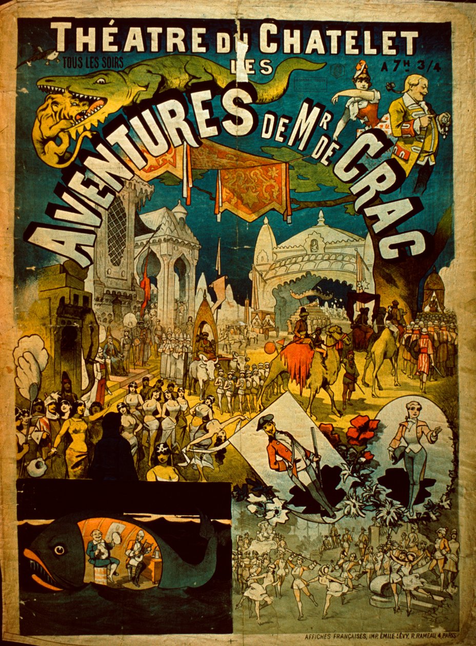 Adventures of Mr De Crac - francouzský cirkusový plakát od French School