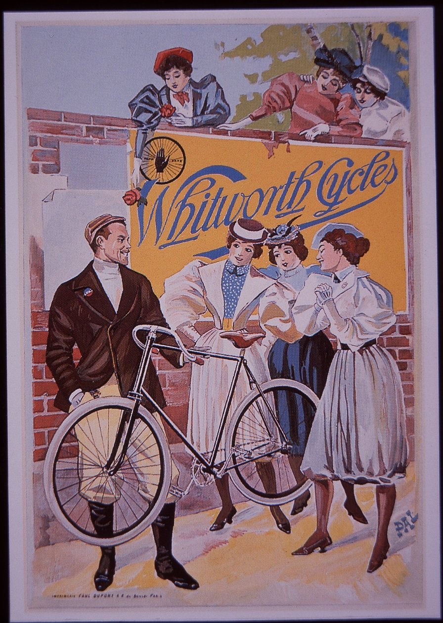 Reklama na Whitworth Cycles od French School