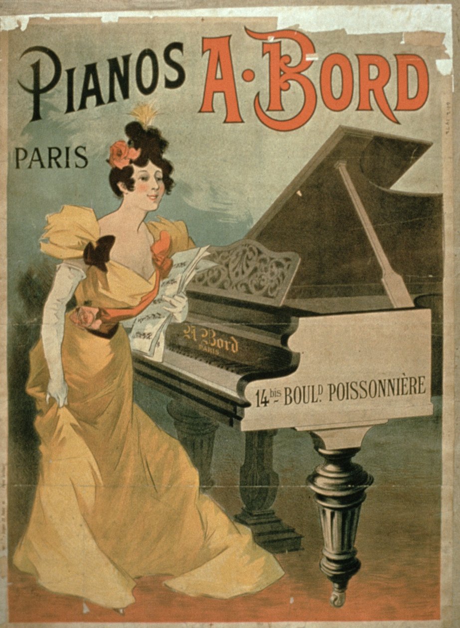 Reklama pro A. Bord Pianos, Paříž od French School