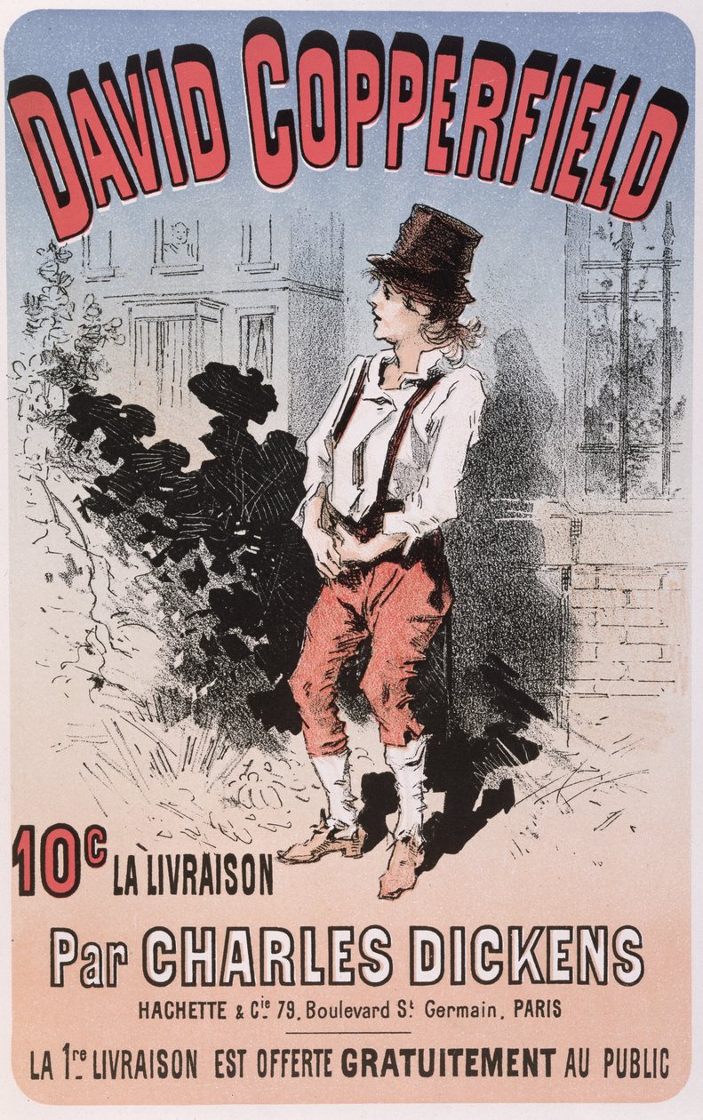 Reklama na Davida Copperfielda od Charlese Dickense, 1884 od French School