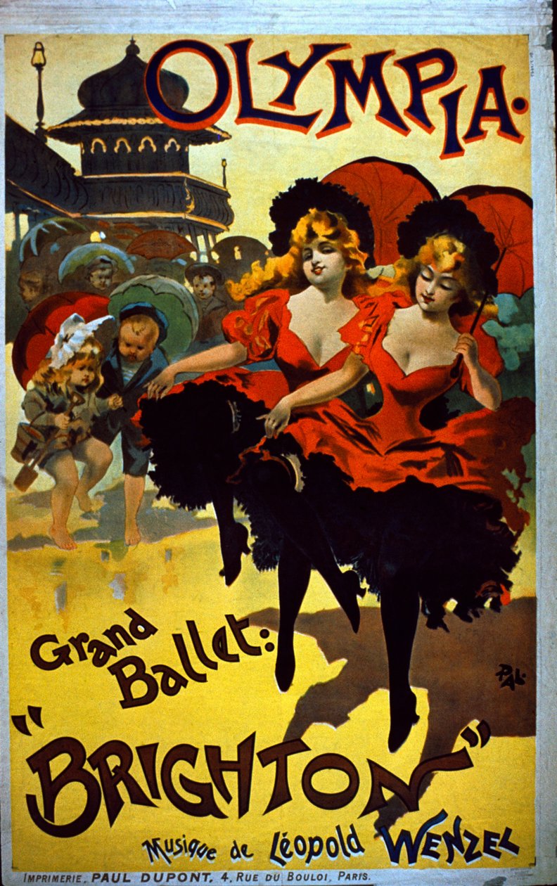 Reklama na inscenaci Grand Ballet v Brightonu v Olympii od French School