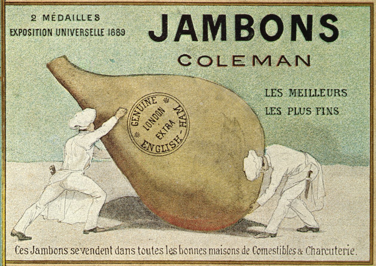 Reklama na "Jambons Coleman", konec 19. století (barevná litografie) od French School