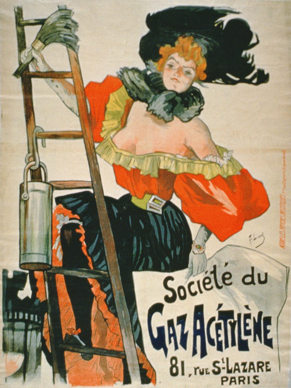 Reklama pro Societe du Gaz Acetylene, Paříž od French School