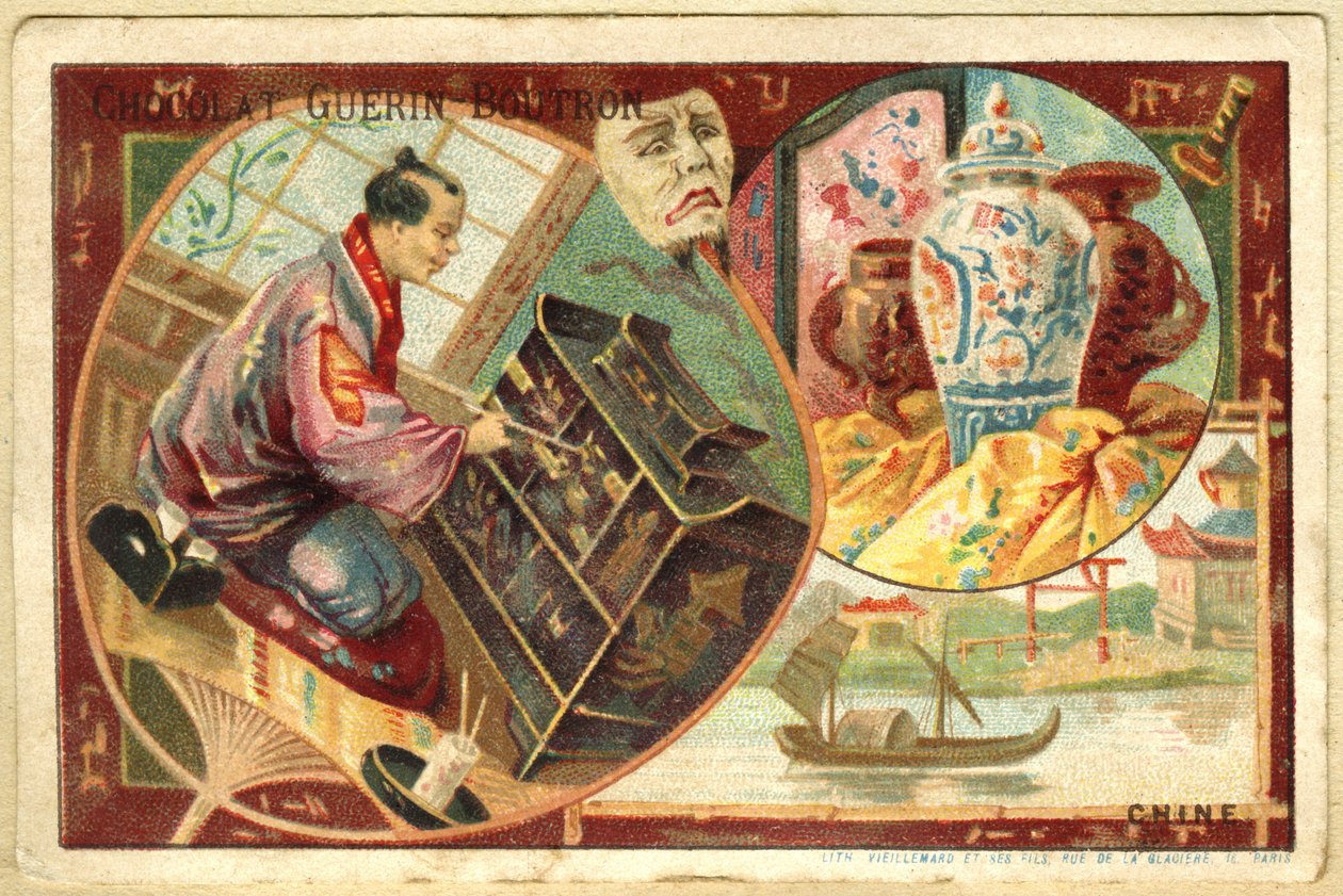 Reklamní chromolitografie čokolád Guérin Boutron od French School
