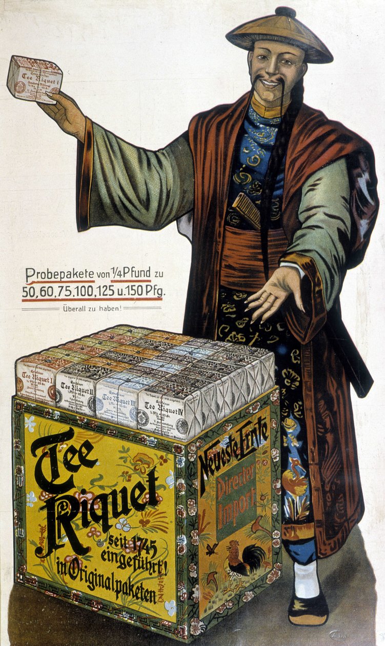 Reklama na čínský čaj Riquet - konec 19. století od French School