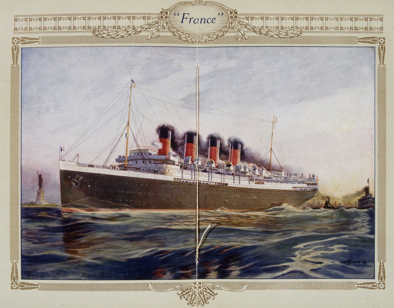 Reklamní leták vložky "" Francie", 20. století od French School