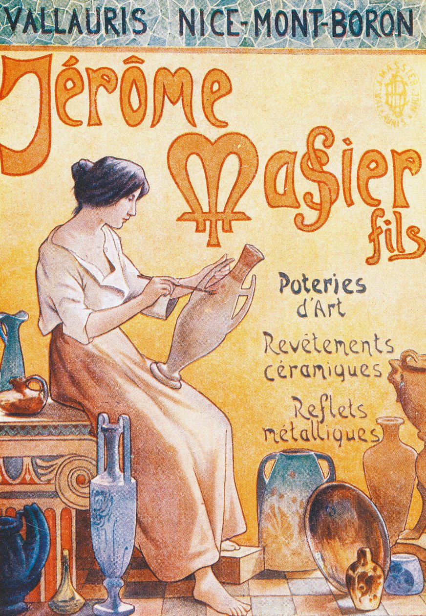 Reklamní pohlednice k otevření obchodu Jmf Jerome Massier Fils v Mont-Baron, Francie, 20. století od French School