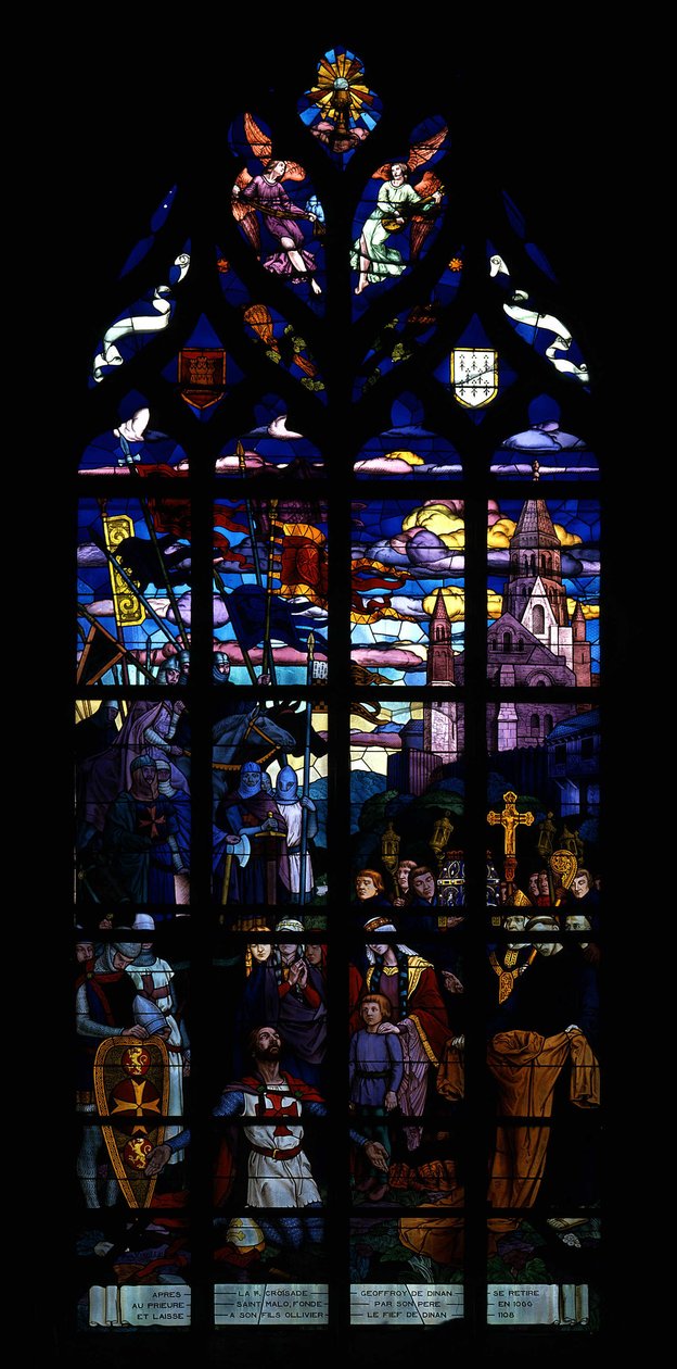 Po 1. křížové výpravě se Geoffroy de Dinan stáhl k převorce St Malo (Saint Malo), založené jeho otcem v roce 1066, a zanechal svému synovi Olivierovi léno Dinan. od French School