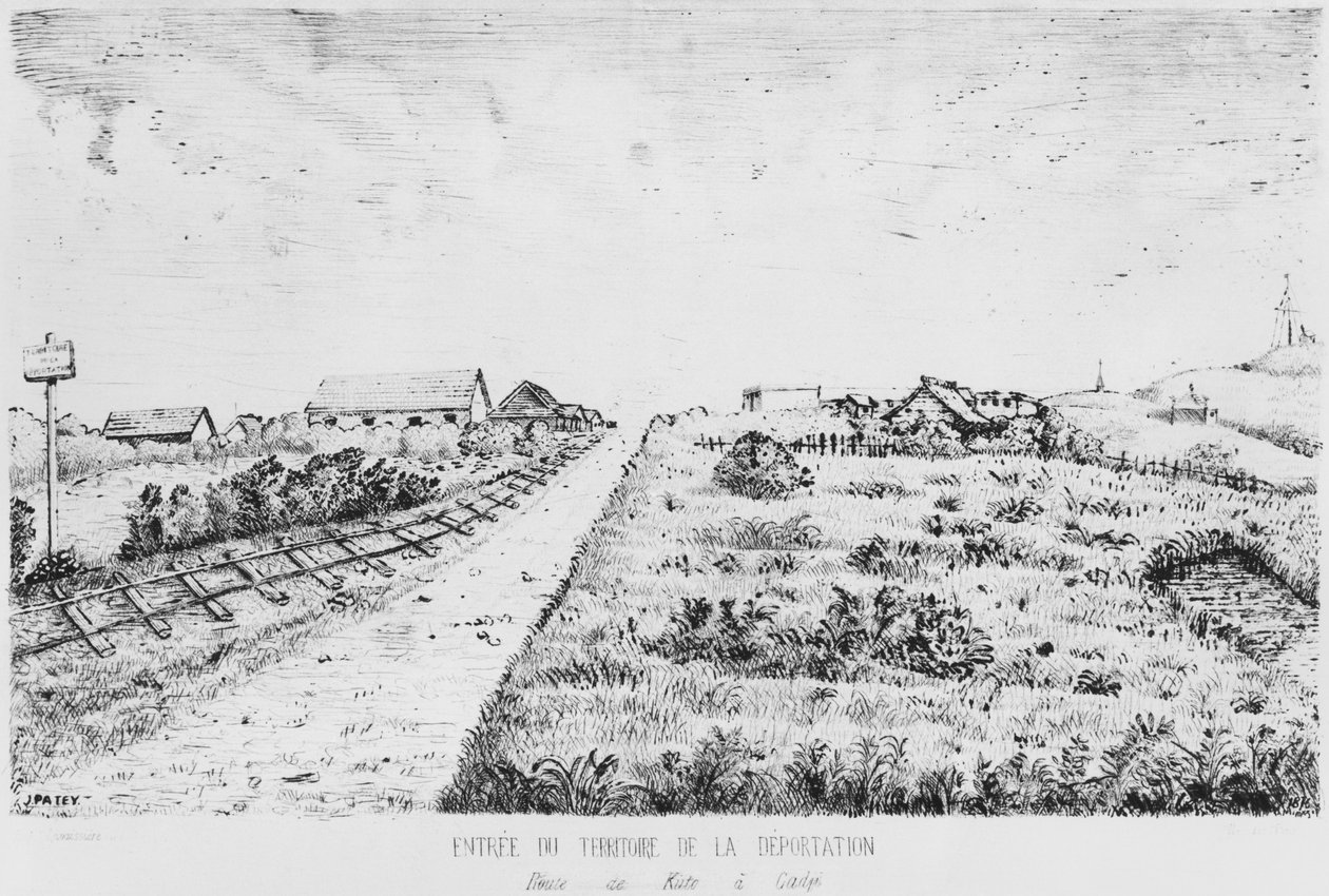 Album Isle of Pines, vstup na území deportace, 1878-79 od French School