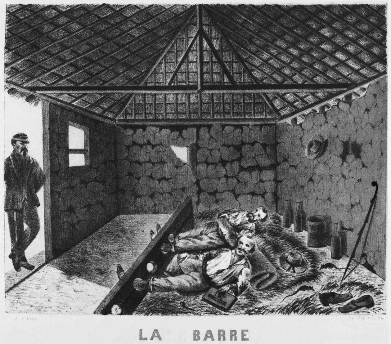Album Isle of Pines, bar, trest deportovaných, 1878-79 od French School
