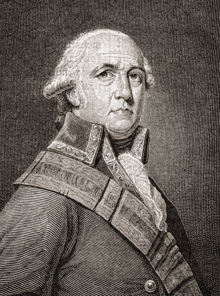 Aleksandr Vasilievich Suvorov, vyrytý Pannemaker-Ligny po Linardovi, z „Histoire de la Revolution Francaise“ od Louise Blanca (1811-82) od French School