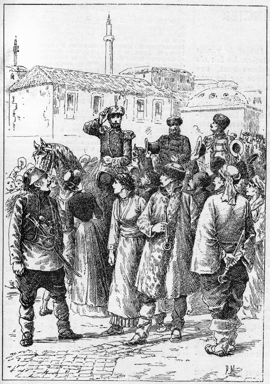 Alexandr z Battenbergu - Alexandr I. Bulharský neboli Alexandr z Battenbergu (1857-1893) přijíždí do Philippoli, aby vyhlásil spojení Rumunska a Bulharska v „The Illustrous World““ od French School