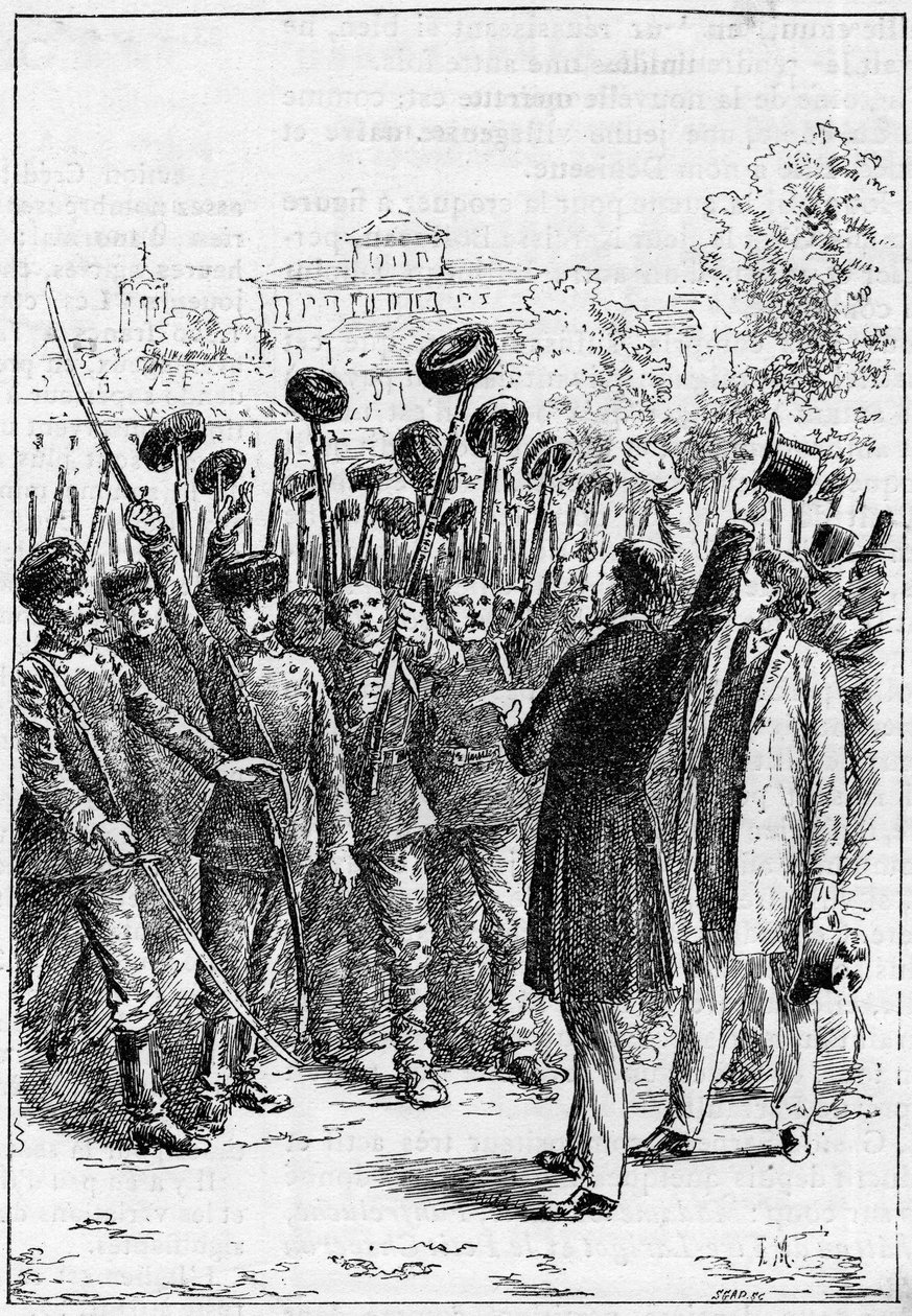 Alexandr z Battenbergu - Alexandr I. Bulharský nebo Alexandr z Battenbergu (1857-1893) prohlásil ve Filippoli spojení Rumunska a Bulharska v „The Illustrous World“ od French School