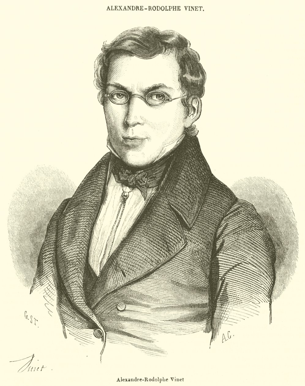Alexandre-Rodolphe Vinet (rytina) od French School