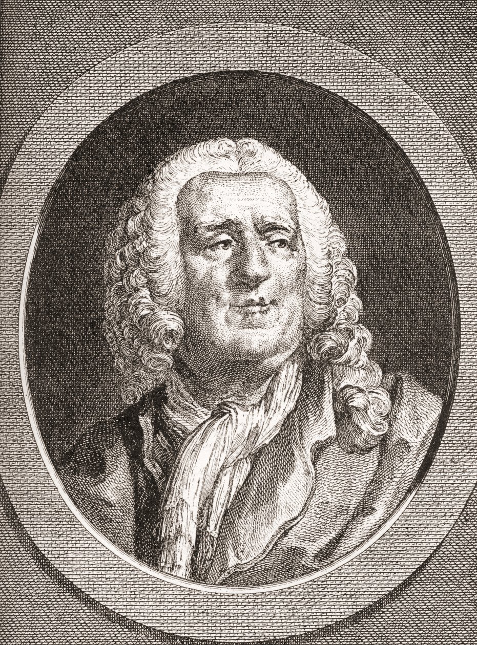 Alexis Piron, 1689 1773. Francouzský epigrammatik a dramatik. Z Les Heures Libres vydané v roce 1908. od French School