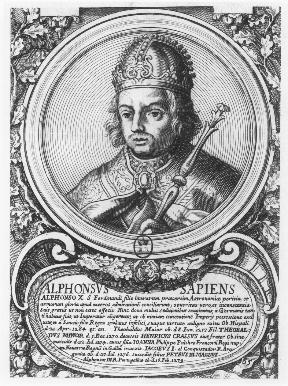 Alfonso X, Wise (rytina) od French School